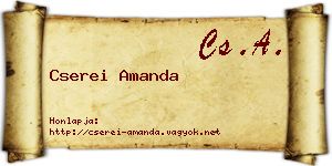 Cserei Amanda névjegykártya